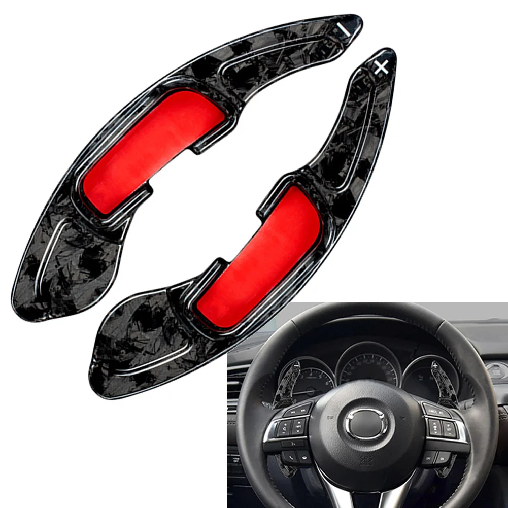 

Forged Carbon Fiber Car Steering Wheel Paddle Shifter Extension For Mazda 3 BM BN Mazda6 GJ GL CX-3 CX-4 CX-5 MX-5 1Pair