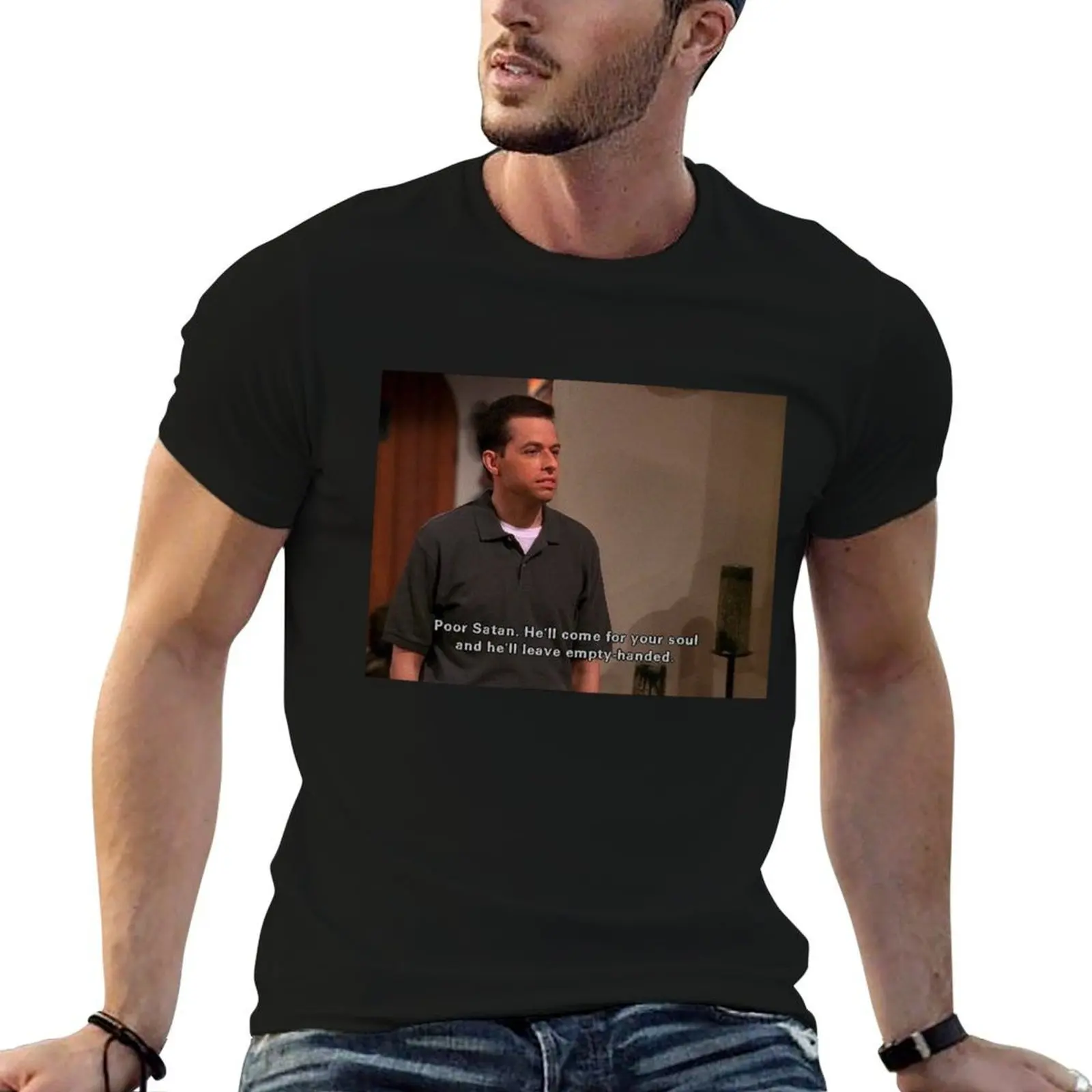Allen Harper - Two and a half men Mood T-Shirt man clothes customizeds mens graphic t-shirts
