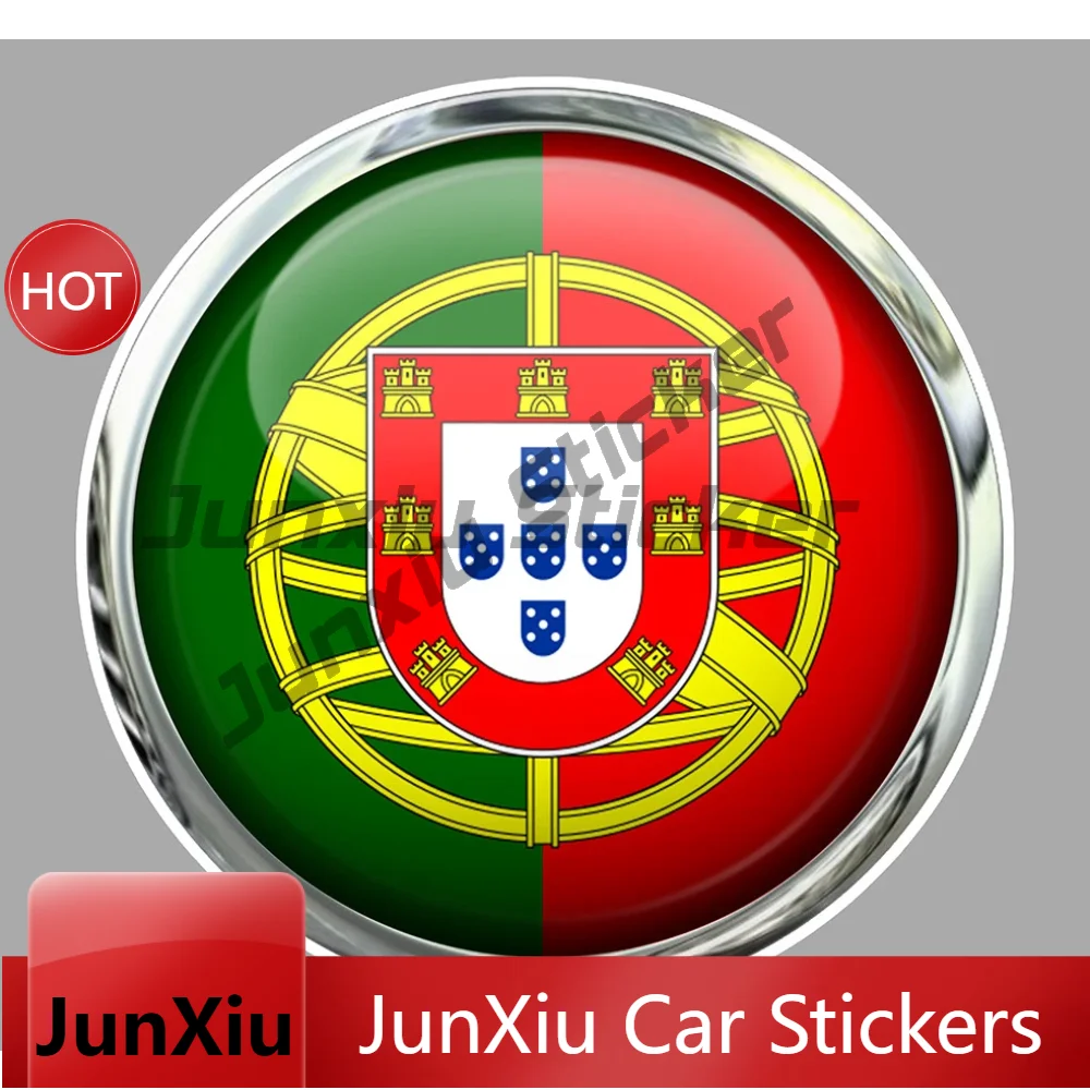Portugal Drapeau Blason Bouclier Funny Outdoor PVC Decals For Car Window Helmet Laptop Sticker