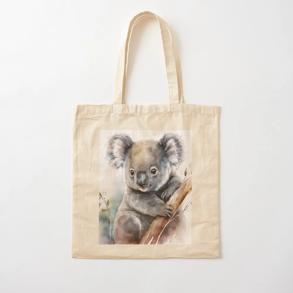 Watercolor Cute Baby Koala on the Tree, Joey Tote Bag