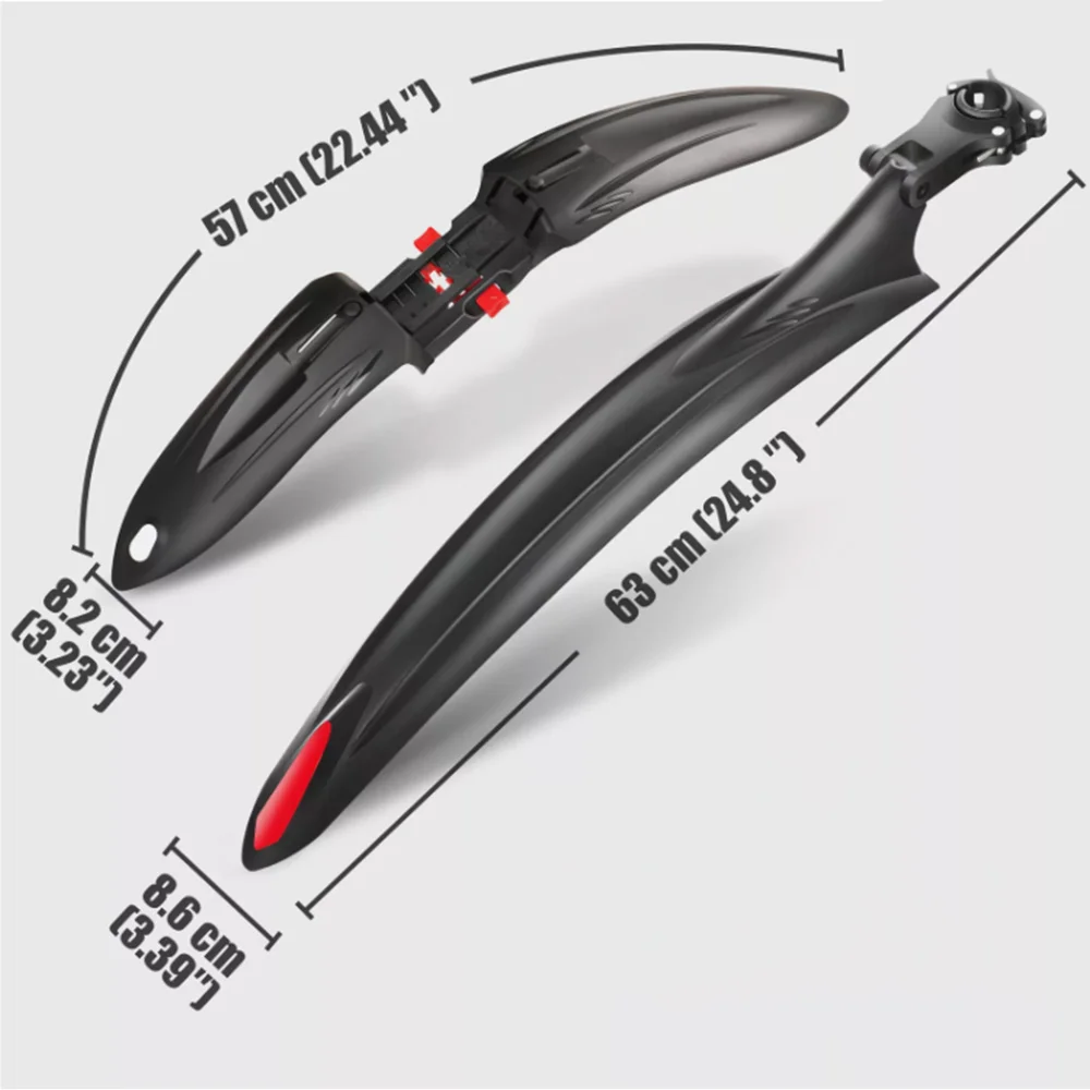 2-teiliges Fahrrad-Schutzblech-Set, Spritzschutz für Fahrrad, Vorder- und Hinterradschutzblech für Rennrad, Mountainbike, MTB, Fahrradzubehör