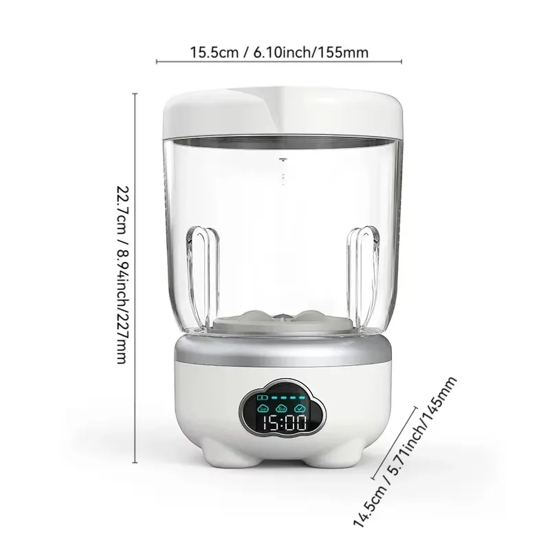 Portable Underwear Washing Machine,1.6L Mini Washer with 3 Modes 6000mah Rechargeable Laundry Machine for Socks, Baby Clothes image 5