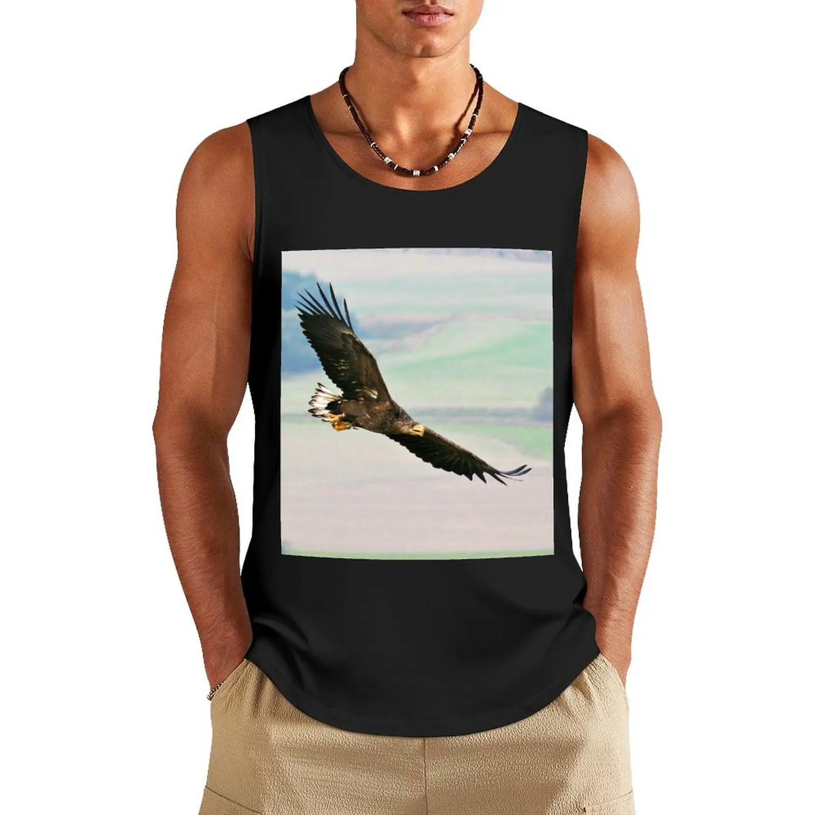 

White tailed Eagle Tank Top t-shirts for men summer clothes men 2025 sleeveless t-shirts for men