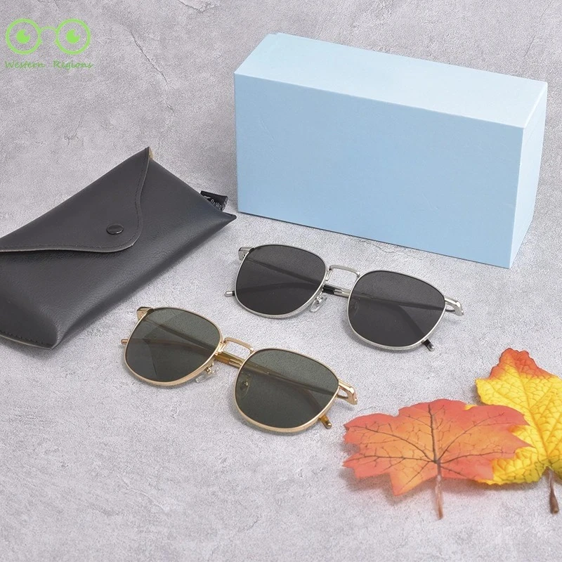 نظارات شمسية كلاسيكية بسيطة ومريحة للرجال والنساء، نظارات شمسية كلاسيكية معدنية للرجال والنساء في الهواء الطلق