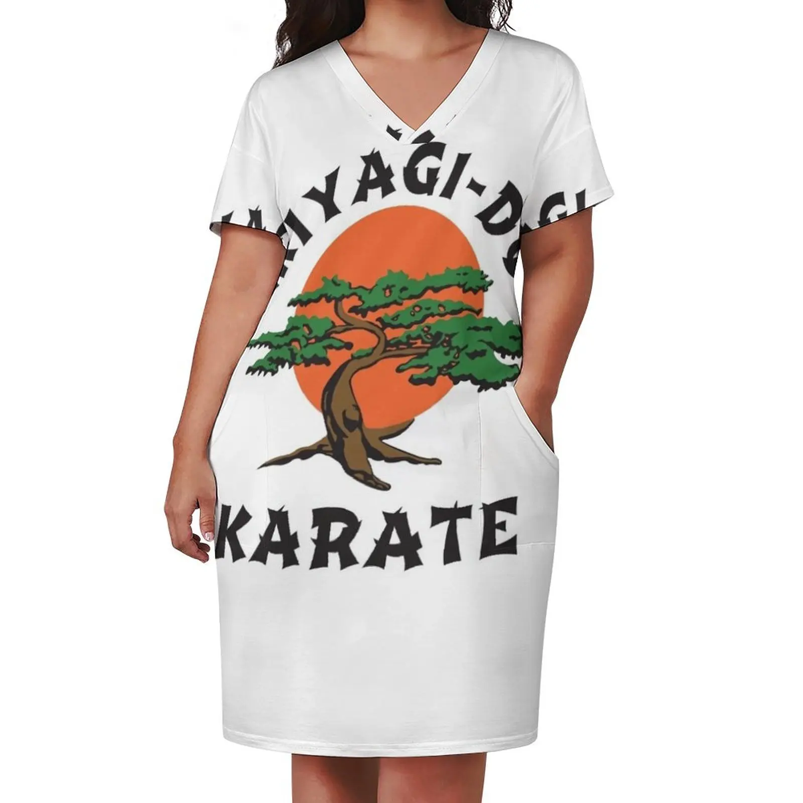 Miyagi Do Karate Loose Pocket Dress dresses korean style prom dress