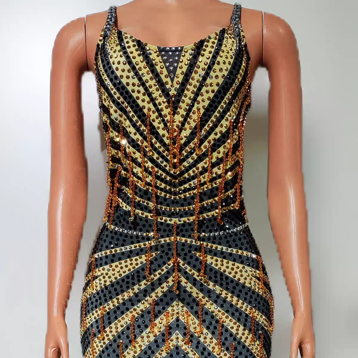 Nachtclub DJ Bar Zangeres Danser Stadium Kleding Sexy Volledige Diamond Print Afslanken Riem Rok Dance Team Party Thema Show