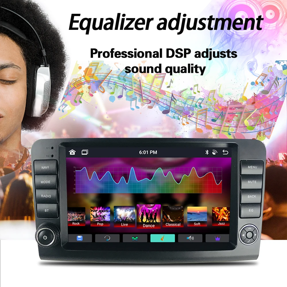 2DIN 7inch Display Car Android Screen For Mercedes Benz ML GL W164 ML350 ML500 GL320 2006-2009 Radio Multimedia