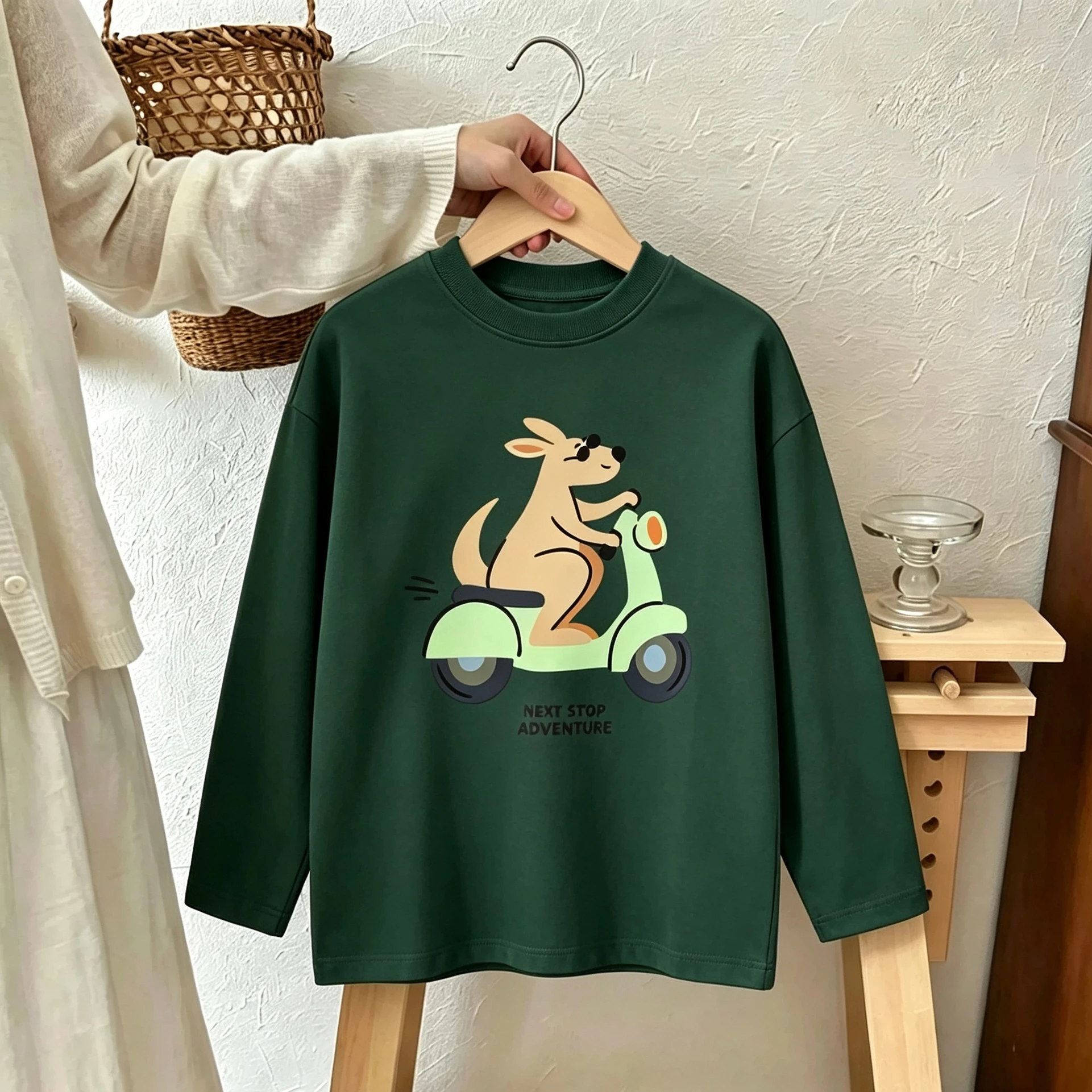 Cartoon Fashion T Shirt For Boys Girls Printing Round Neck Base Shirt Outer Wear Pure Cotton Wear Child's Long-sleeved Tops