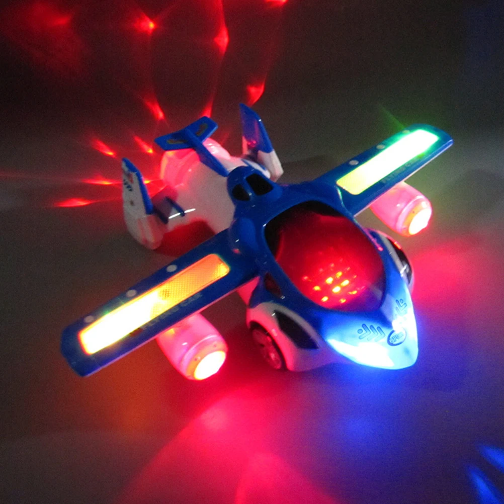 

1pc Electric Flying Automatic Flying Car Deformation Aircraft 360 Rotating Light Automobile Kids Gift Blue