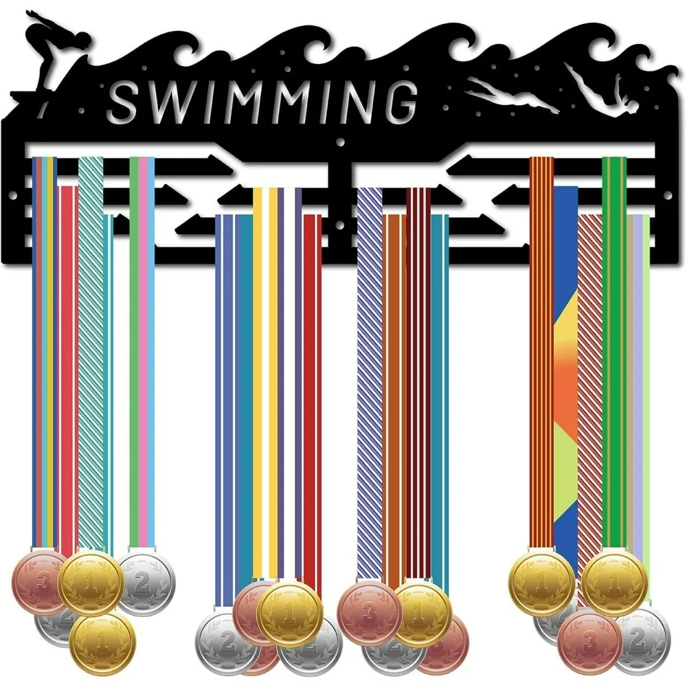 

Вешалка для медалей для плавания, держатель для медалей, спортивная металлическая подвесная железная настенная рамка, декор, вешалки для медалей