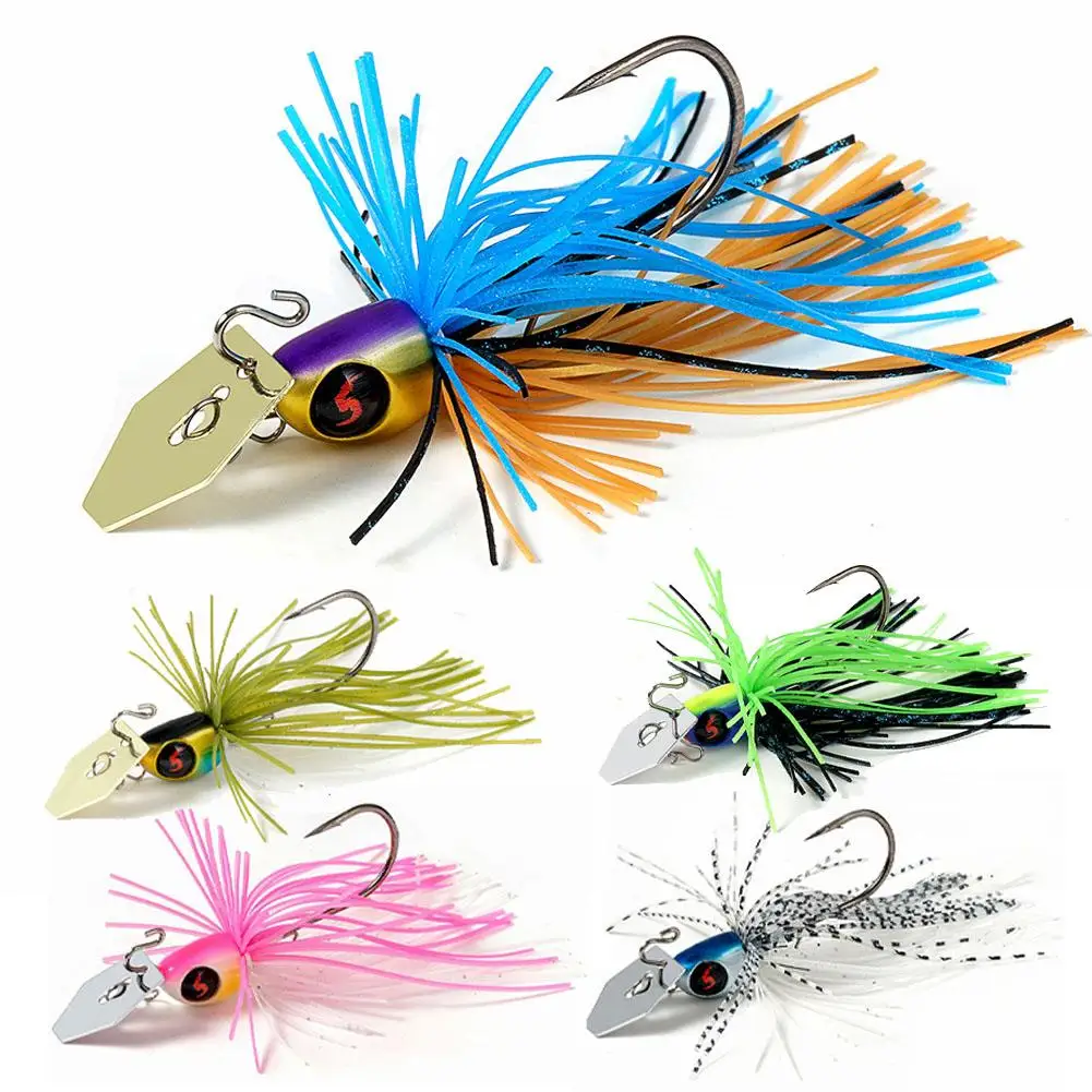 

8.6g Bearded Fishing Lures Multicolor Spinnerbait Spinner Baits Swim Jigs For Seawater Freshwater