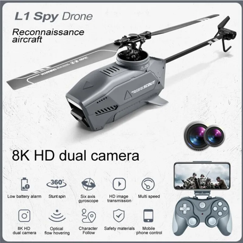 L1 Pro RC Helicopter with Wifi FPV Camera 4CH 6-Axis Gyro 2.4G Remote Control RC Helicopter Kids Toys For boys Birthday present