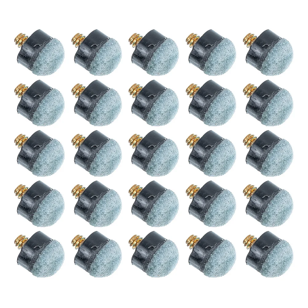 

25pcs Billiard Cue Professional Replacement Cue Accessories Screw-On Tips Durable Lightweight Easy Installation Sturdy