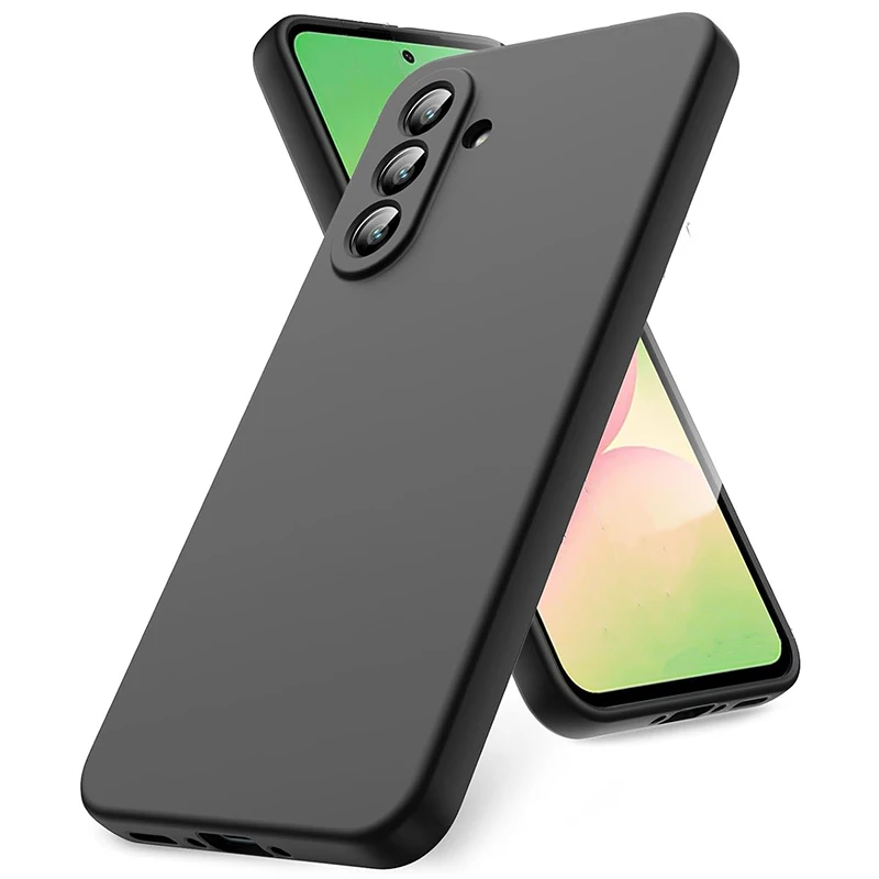 Coque de téléphone noire antichoc en TPU souple, étui pour Samsung Galaxy A56 A55 A36 A16 A54 5G A15 A35 A25 A34 A14 A24 A33 A53 A13 A32 A52