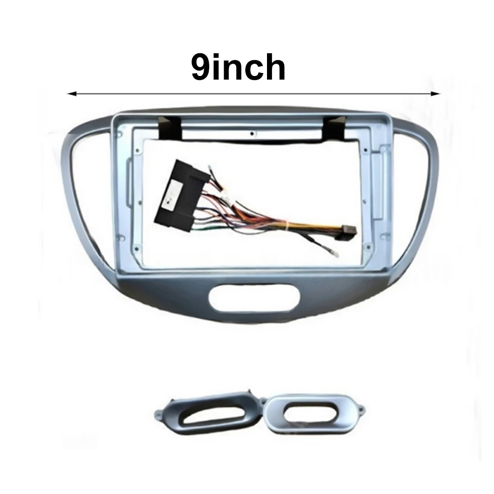 ABS Material 2DIN Car for fascia Panel and Wiring Harness Kit for Hyundai i10 2007-2013 Factory Look Installation