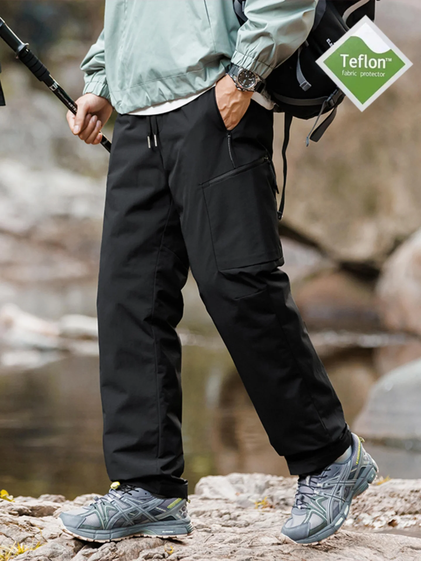 

Мужские зимние утепленные брюки для активного отдыха с флисовой подкладкой, ветрозащитные, водонепроницаемые, теплые, морозостойкие, для походов, пуховые брюки