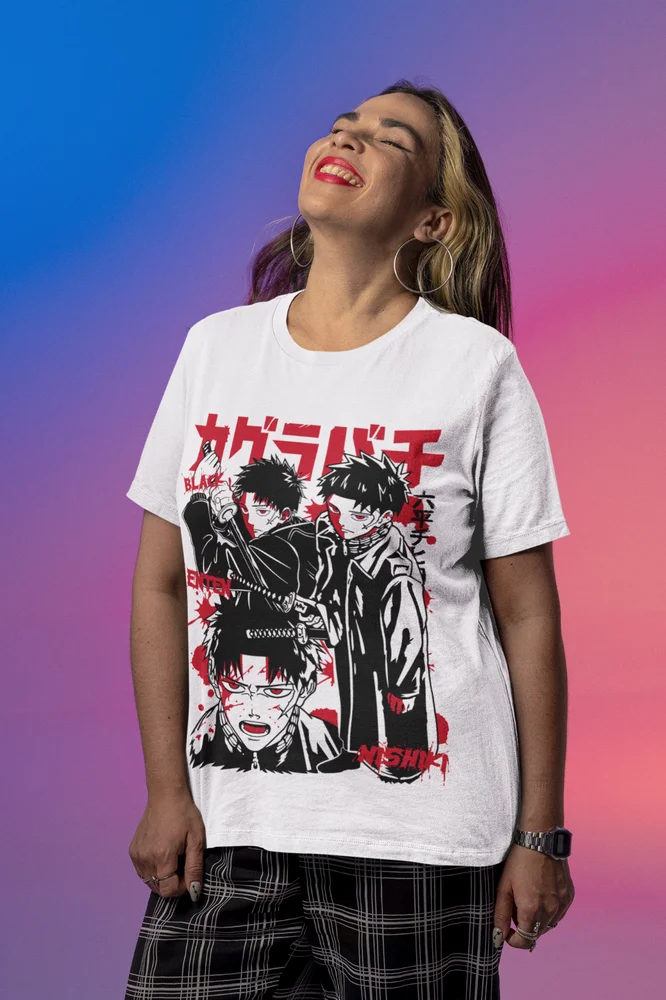 Jujutsu Kaisen T-Shirt kagurabachi Gojo Satoru Girl Horror Anime Gift Shirt view 4
