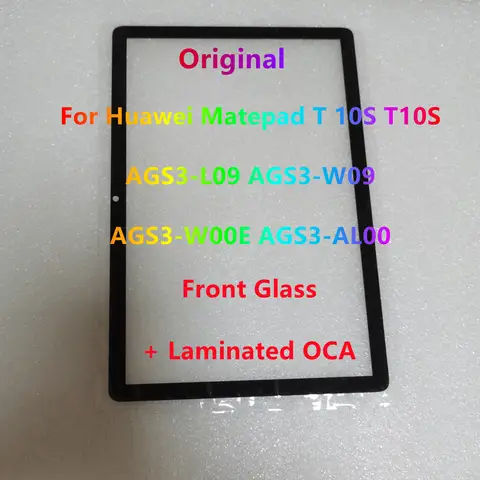 화웨이 메이트 패드 T 10S T10S AGS3-L09 AGS3-W09 AGS3-W00E AGS3-AL00 터치 스크린, 전면 외부 유리 및 라미네이트 OCA, 오리지널 신제품