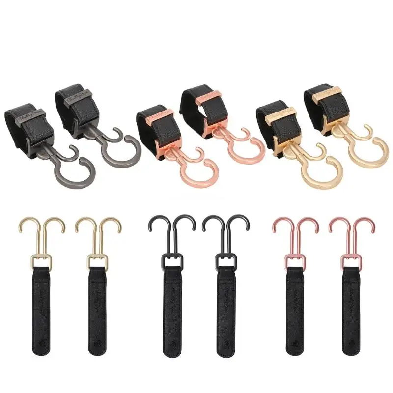 1 Pair Baby Strollers Hook 360 Degree Organiser Clip Hanger Rack Set