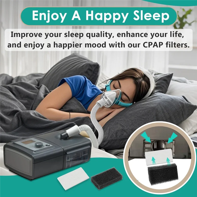 

【Home-Accessories】Replacement Filters Kit-60 Pcs For CPAP Machines For Respironics PR System One M-Series Models