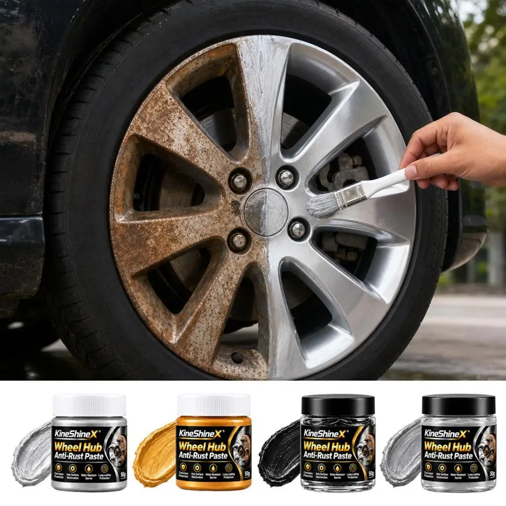 KineShineX Wheel Hub Anti Rust Paste 50g Water Resistant Barrier for Brake Rotors
