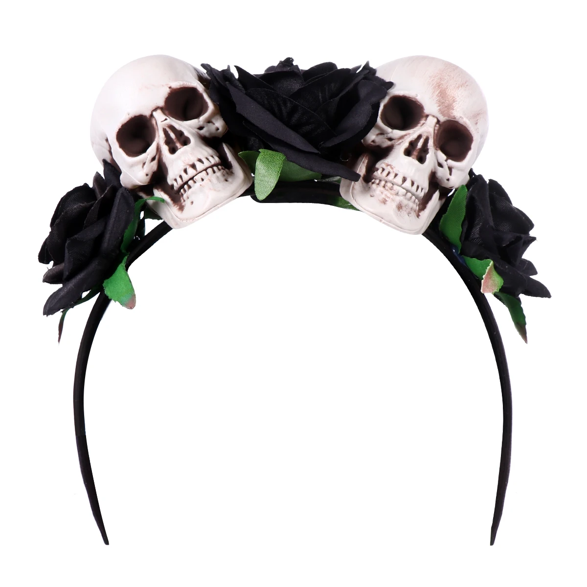 

Skull Hair Hoop Elastic Cloth Headband Halloween Black Series Safe Eco Accessories for Girls Women Hair Tool