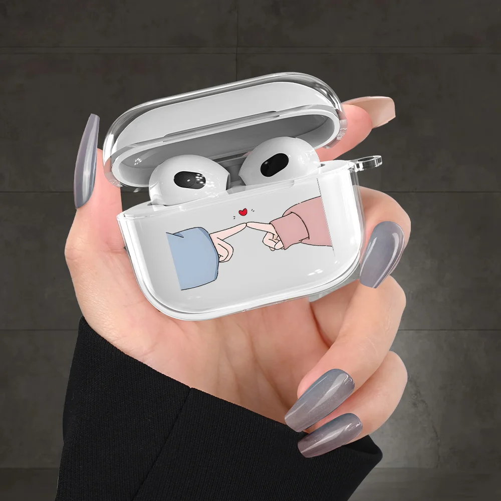 

Couple Holding Hearts Pattern, Protective Case for AirPods 4/ 3/2/ Pro 2/AirPods Pro 3, Earphone Case
