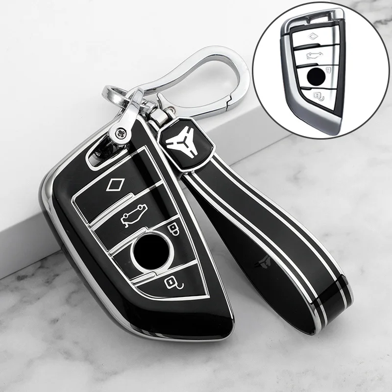 TPU Car Remote Key Case Cover for BMW G11 F20 G20 G30 F15 F16 G01 G02 F48 X1 X3 X4 X5 G05 X6 X7 Shell Fob Keychain Accessories