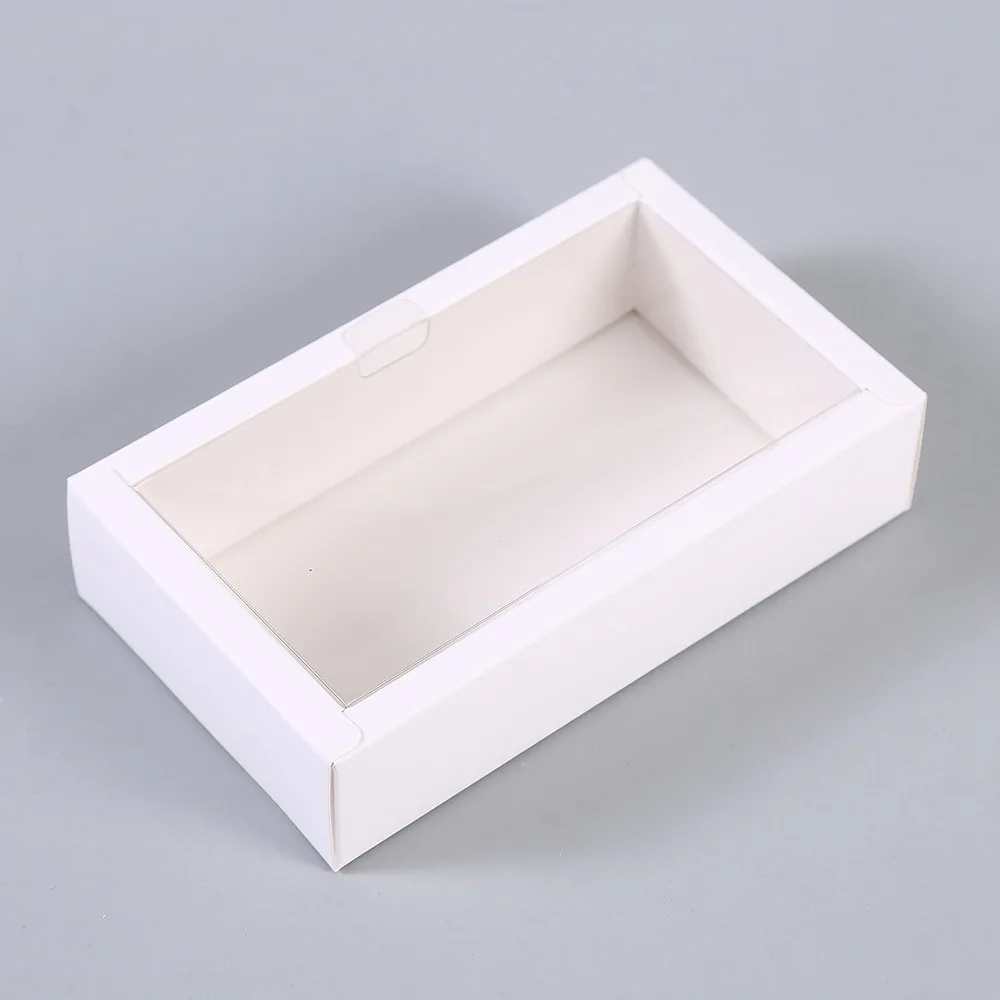 10pcs Transparent Gift Display Box, Tea Gift Packaging Box, Kraft Paper Gift Packaging Box