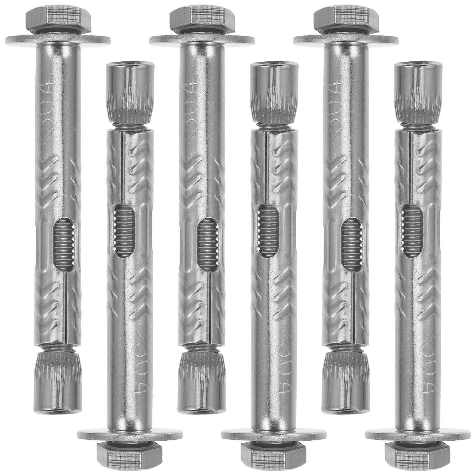 

6pcs Heavy Duty Expansion Screw Anchors M6X60 Fixing Anchors External Nut Bolt Fasteners For Secure Anchoring Hardware