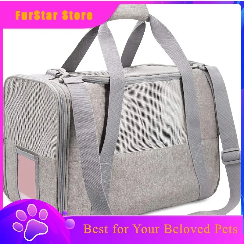 FurStarAirline Approved Small Puppy Pets Travel Carry Bag Pet Carrier Bag Portable Cat Travel Bag For Dogs And Cats