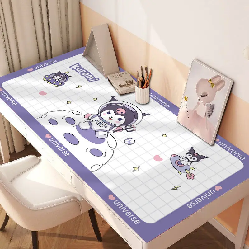 

Sanrio Hellokitty Kuromi Cinnamoroll Mymelody Desk Pad Kawaii Desk Oversized Mouse Pad Kids Desk Tablecloth Waterproof Pad