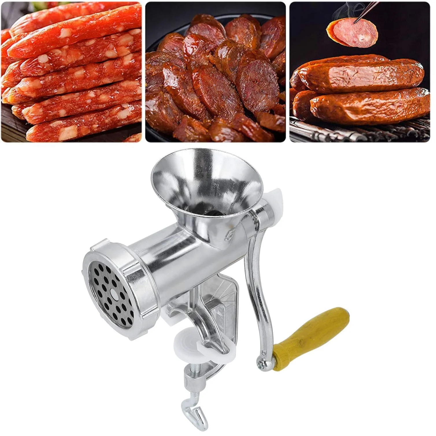 Food Processor Meat Grinder Manual Meat Grinder Food Chopper Grinding Machine Sausage Staff Maker Sausage Meat Grinder