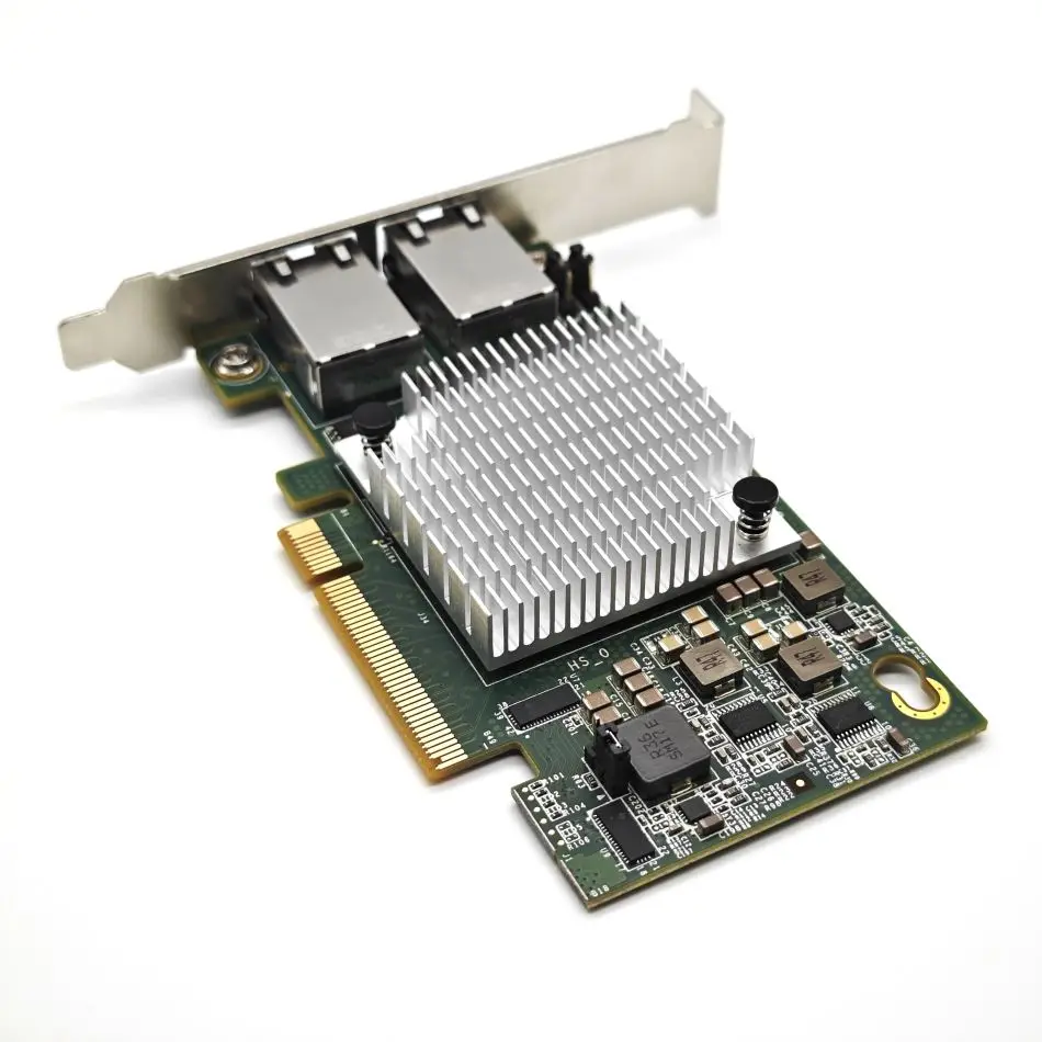 Karta sieciowa Ethernet 10G X540-T2 z dwoma portami RJ45, PCIe x8, 10 Gigabit, miedziany adapter LAN, chip Intel, obsługa Synology NAS, komputer stacjonarny — zdjęcie produktu 2