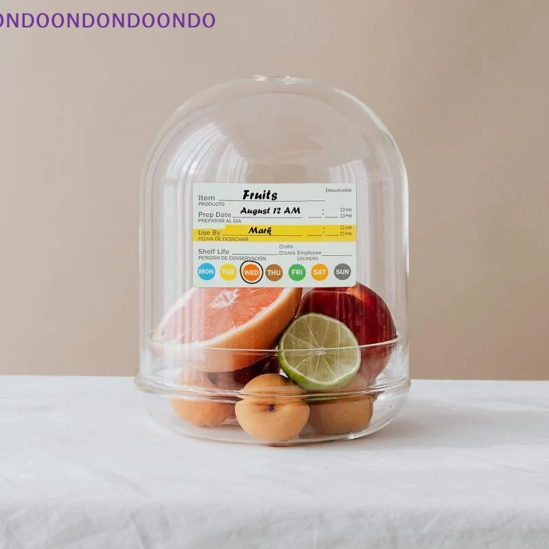 Meal Prep Food Date Labels 250Pcs/Roll Waterproof Oil Resistant Stickers for Kitchen Food Storage Containers