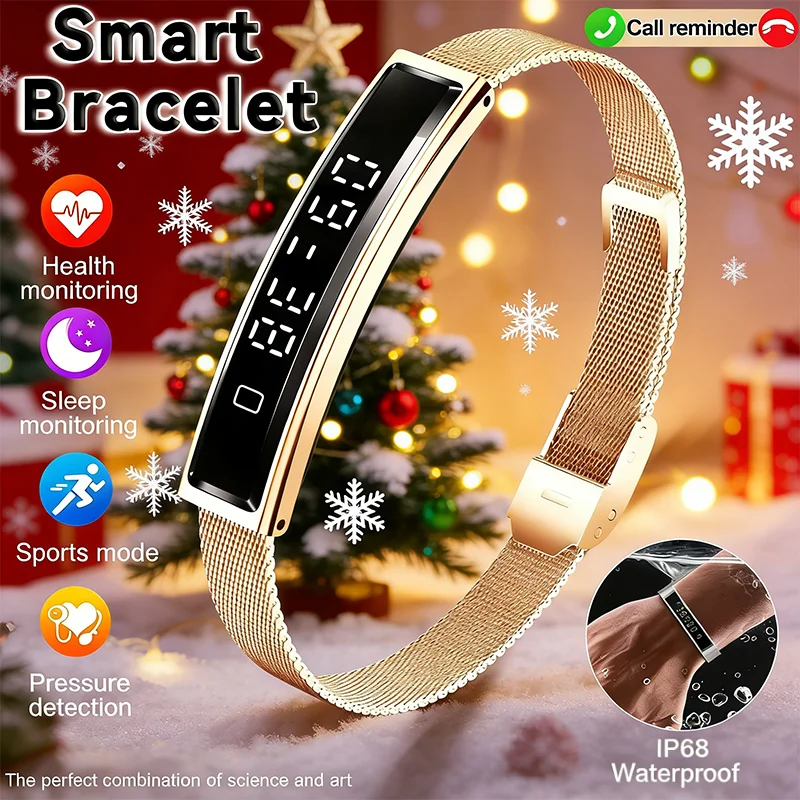 

Новый умный браслет для здоровья для мужчин и женщин, фитнес-спортивный браслет, тест на стресс, монитор HRV, водонепроницаемые умные часы с шагомером для Android iOS