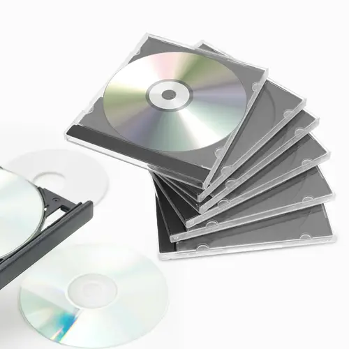 6 Pcs CD Disc Protective Case Clear Cases Portable Jewel Display Storage Disc Plastic Storage Box Protective DVD Container  - Image 6
