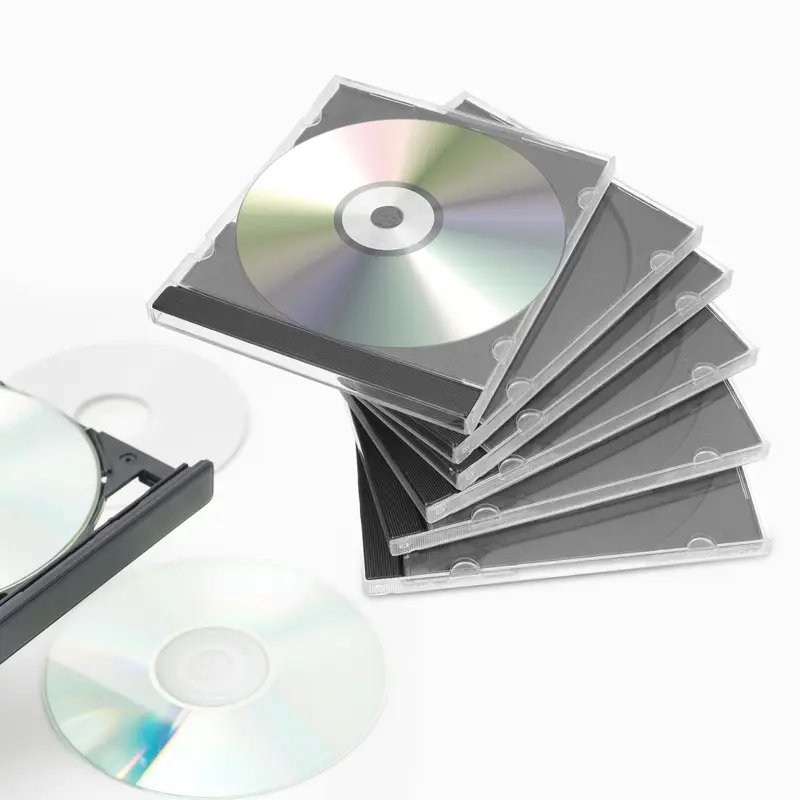 6 Pcs CD Disc Protective Case Clear Cases Portable Jewel Display Storage Disc Plastic Storage Box Protective DVD Container  - Image 6