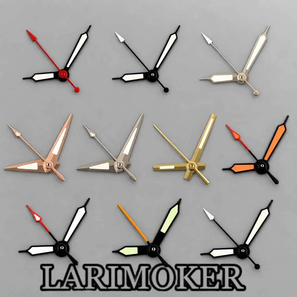 LARIMOKER VH31 Watch Hands Set Various Styles Green Luminous Fit VH31 Quartz Movement Sweep Second Diver Watch Repair Parts
