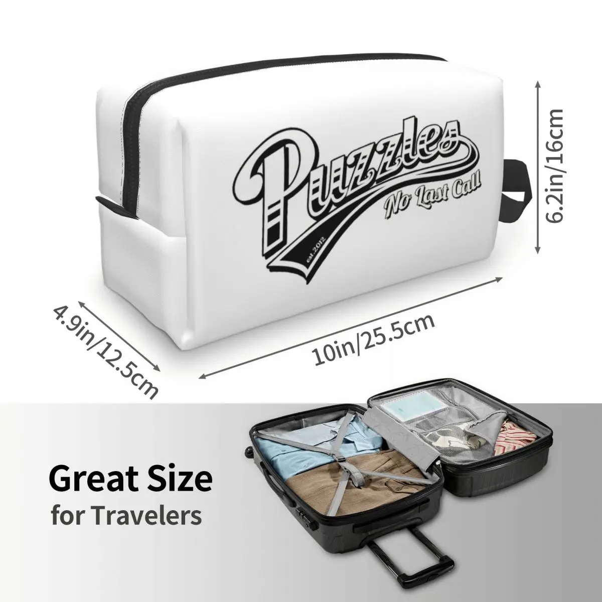 Puzzles Bar - How I Met Your Mother Makeup Bag Cosmetic Organizer Storage Dopp Kit Toiletry Cosmetic Bag for Women Beauty Travel