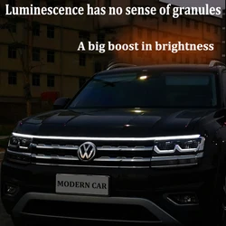 Dynamic Flowing White Red Iceblue Car Hood LED Day Time Light Strip Flexible Auto Engine Hood Guide Decorative Ambient Lamp 12v