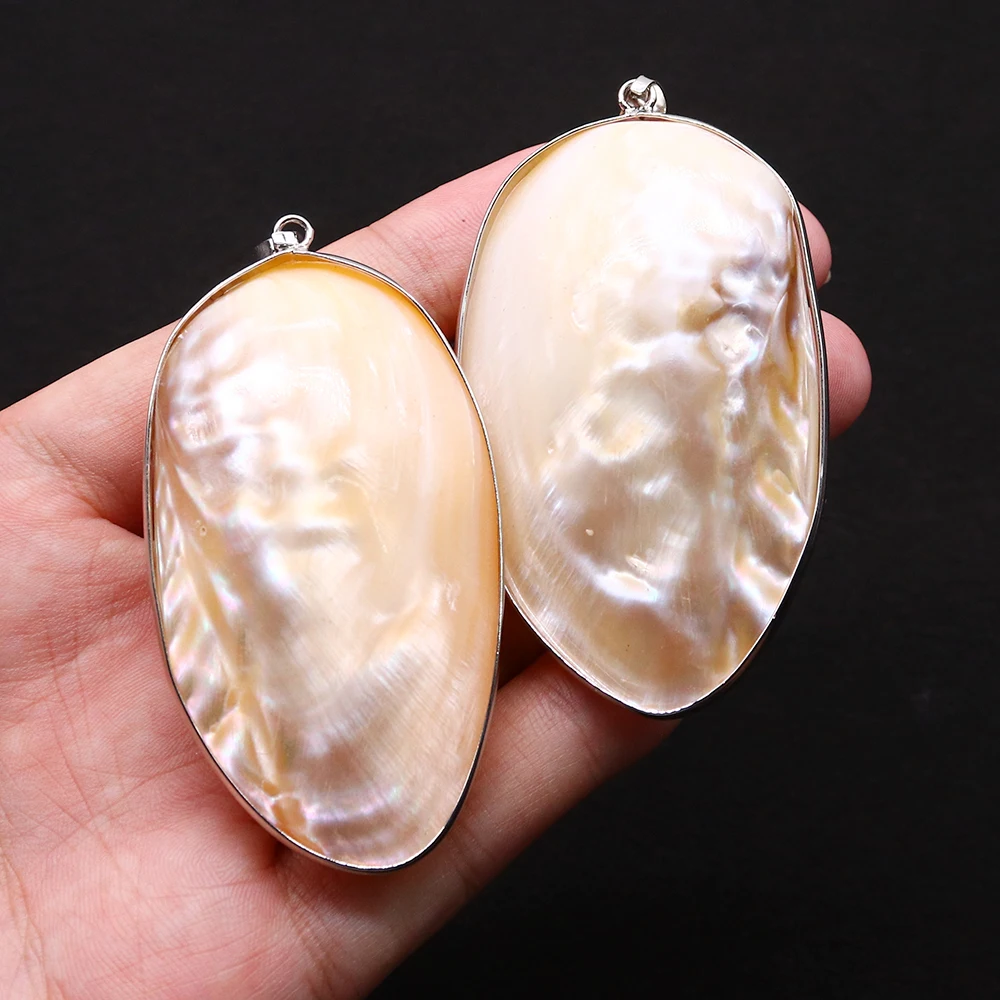 

1PC Natural Mother-of-pearl Shell Pendant Irregular Shape Handmade Jewelry DIY Necklace Bracelet Handmade Craft Gift Accessories