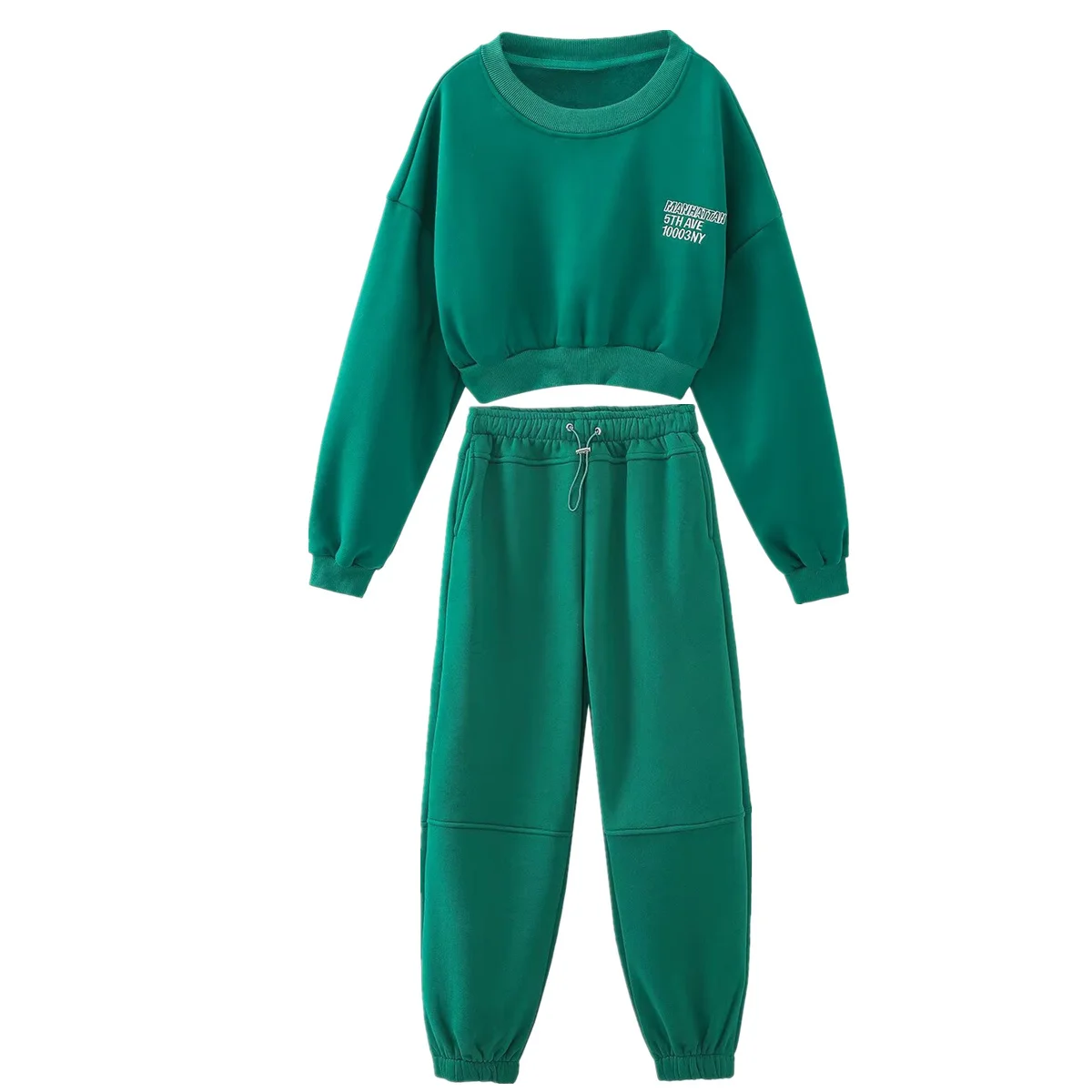 

Dave&Di Американская школьная команда, зеленый повседневный свитшот и брюки, комплект с буквенным принтом, толстовка с круглым вырезом, пуловер, топы, комплект шароваров