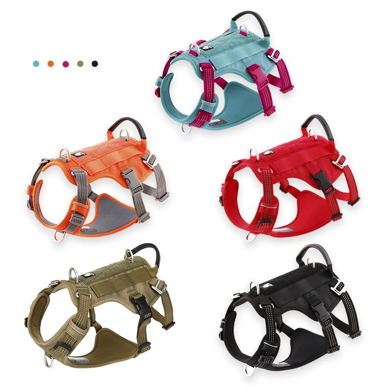 Truelove Escape Proof Pet Harness No Pull Reflective Adjustable Soft Padded Pet Vest Service Dog Harness Handle Climbing TLH7011