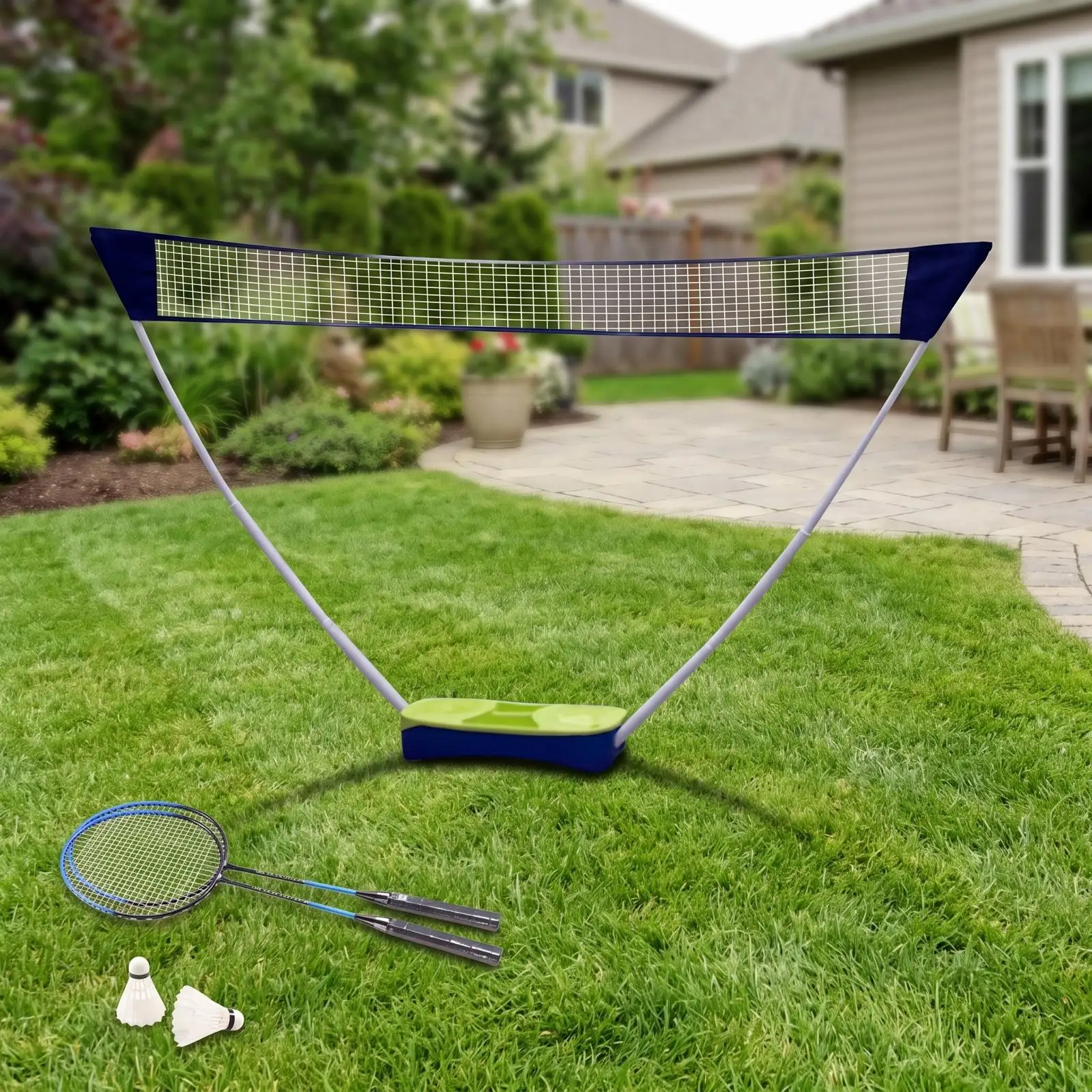 شبكة كرة الريشة مع حامل، نظام - مراجعة Badminton Net وسعره