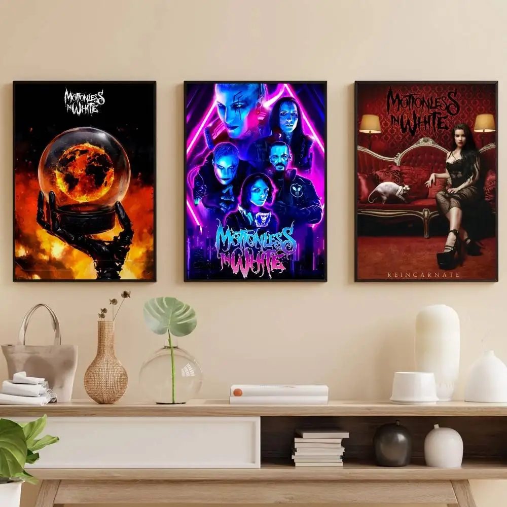 

M-Motionless In W-White Poster Self-adhesive Art Waterproof Paper Sticker Coffee House Bar Room