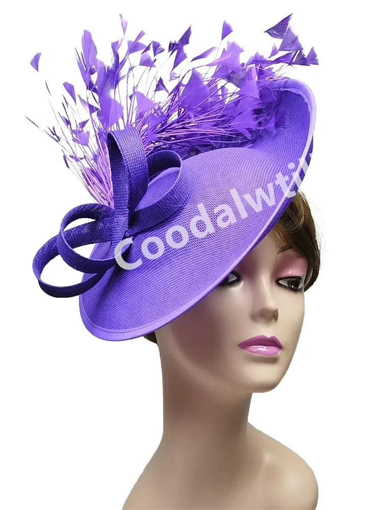 Veils Fascinators Hats Headpiece Women Race Derby Feather Pillbox Cap Ladies Cocktail Derby Chapeau Cap Bride Marriage Hats