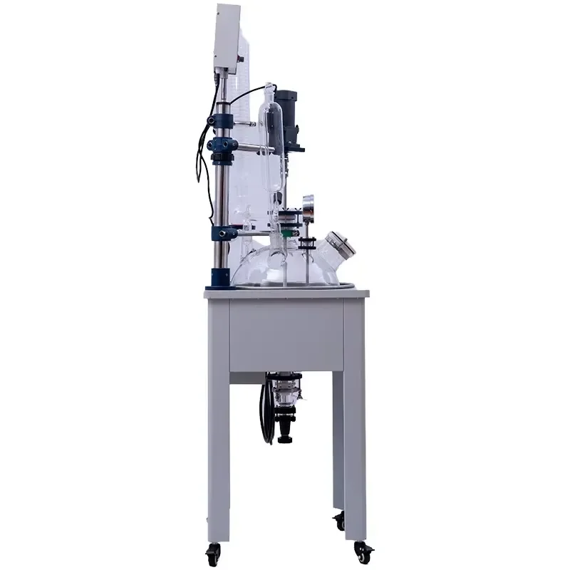 i Automatic 30L Small Single-Layer Vacuum Distillation Pyrolysis Bioreactor Includes Pressure Vessel Pump Motor and Engine