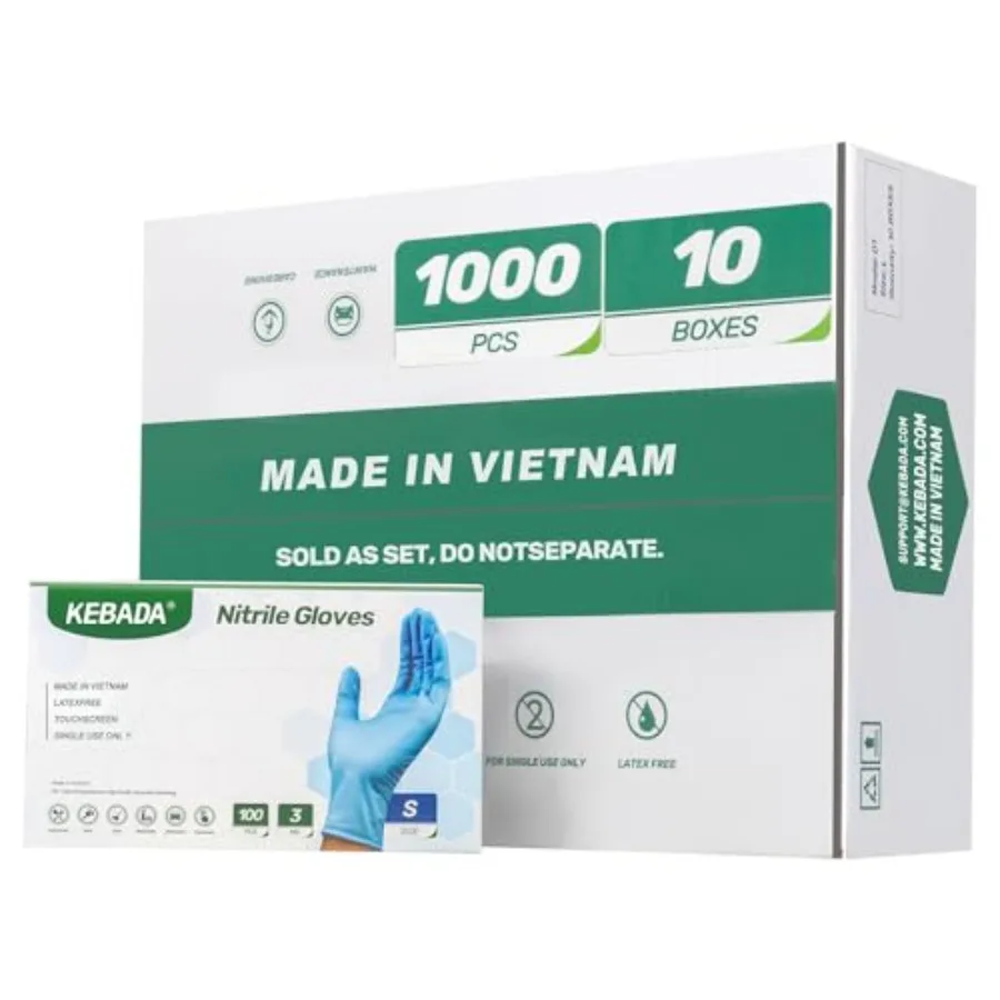 

Kebada Nitrile Gloves D1 Nitrile Disposable Gloves for Cleaning Food Prep Industrial Grade Non-Sterile Food Safe Powder and Lat