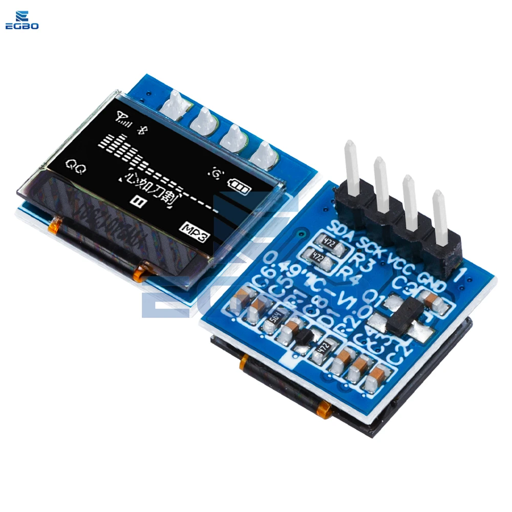 1 ~ 5 قطعة EGBO 0.49 بوصة OLED عرض وحدة LCD الأبيض 0.49 "شاشة 64x32 I2C IIC واجهة SSD1306 سائق لاردوينو AVR STM32